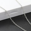 925 Sterling Silver Cable Chain Necklaces for Women NJEW-BB60242-4