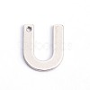 304 Stainless Steel Letter Charms X-STAS-O072-U-1