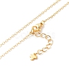 Brass Cubic Zirconia Pendant Necklace NJEW-JN03531-01-5