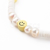 Handmade Polymer Clay Heishi Beaded Stretch Bracelets BJEW-JB06143-04-2