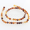 Natural Striped Agate/Banded Agate Round Bead Strands G-E232-06-2