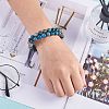 Natural Apatite Braided Bead Bracelet BJEW-SW00001-09-5