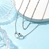 Stainless Steel Heart Pendant Necklaces for Women NJEW-JN04735-02-2