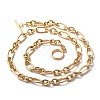 Ion Plating(IP) 304 Stainless Steel Figaro Chain Necklaces NJEW-O124-03G-1