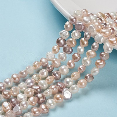 Natural Cultured Freshwater Pearl Beads Strands X-PEAR-T003-09-1