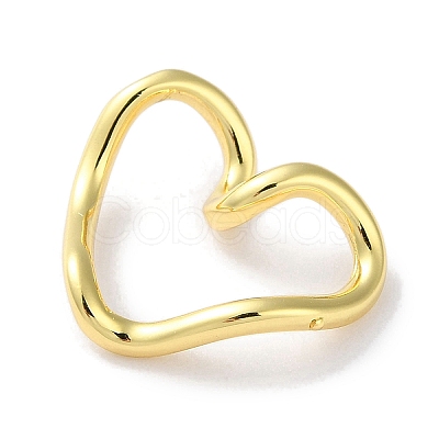 Rack Plated Brass Heart Links KK-Z039-33G-1