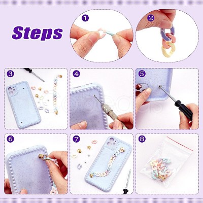 PandaHall Elite DIY Cell Phone Lanyard Making Kit DIY-PH0006-43-1