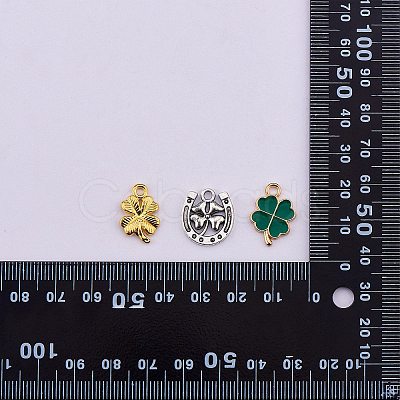 100Pcs 10 Style Alloy Pendants FIND-SZ0002-57-1