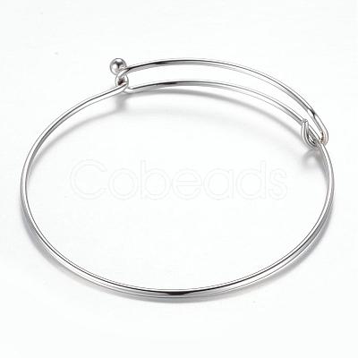 Tarnish Resistant Adjustable 304 Stainless Steel Expandable Bangle Making BJEW-G515-03P-1