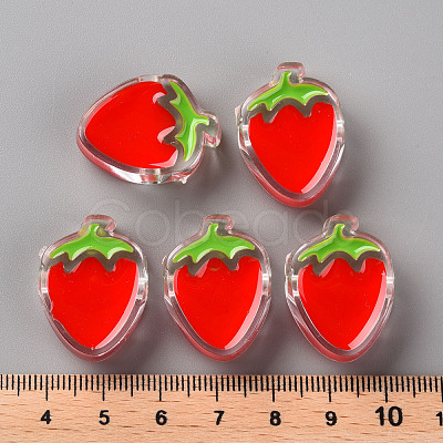 Transparent Enamel Acrylic Beads TACR-S155-003-1