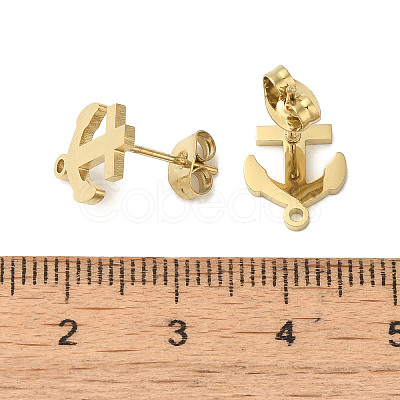 Ion Plating(IP) 304 Stainless Steel Stud Earring Findings STAS-I206-17G-1