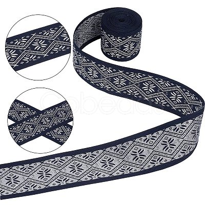 Gorgecraft Ethnic style Embroidery Polyester Ribbons OCOR-GF0002-24A-1