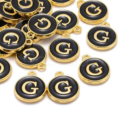 Golden Plated Alloy Charms X-ENAM-S118-02G-1