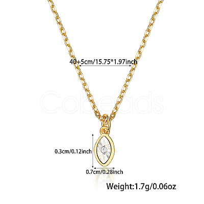 Cubic Zirconia Horse Eye Pendant Necklace HS1308-1