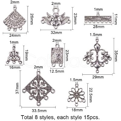 Tibetan Style Chandelier Component Links TIBE-PH0004-58-1