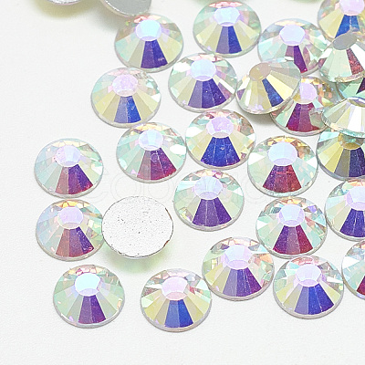 Flat Back Glass Rhinestone Cabochons RGLA-T090-SS12-02-1