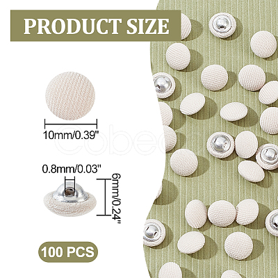 Nbeads 100Pcs 1-Hole Aluminum Buttons DIY-NB0007-77D-1