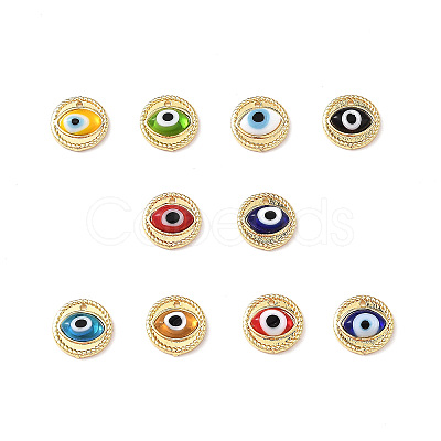 Handmade Lampwork Evil Eye Pendants ZIRC-L102-15G-1