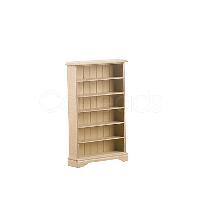 Miniature 6 Tiers Wood Bookcase Display Decorations MIMO-PW0001-065-1