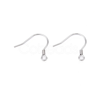 Anti-Tarnish Rhodium Plated 925 Sterling Silver Earring Hooks STER-N016-30P-1