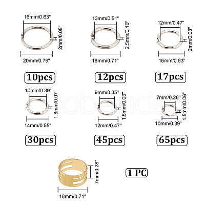 Unicraftale 304 Stainless Steel Open Jump Rings STAS-UN0003-08-1