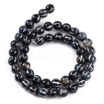 Tibetan Style dZi Beads Strands G-C133-A03-02-1