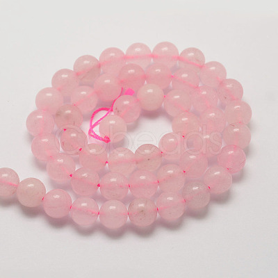 Natural Rose Quartz Beads Strands X-G-P281-02-8mm-1