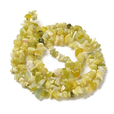 Natural Lemon Jade Chip Bead Strands X-G-M205-22-1