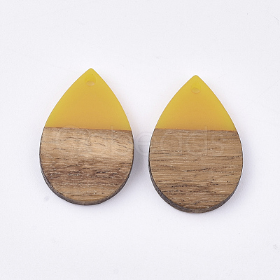 Resin & Walnut Wood Pendants RESI-T035-08D-1