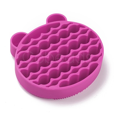 Silicone Makeup Cleaning Brush Scrubber Mat Portable Washing Tool MRMJ-H002-01B-1