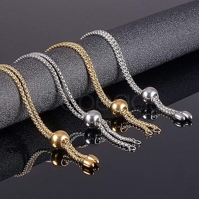 Unicraftale 304 Stainless Steel Slider Bracelet/Bolo Bracelets Making MAK-UN0001-02-1