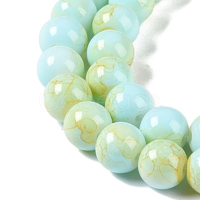 Baking Paint Glass Bead Strands GLAA-H031-01B-08-1