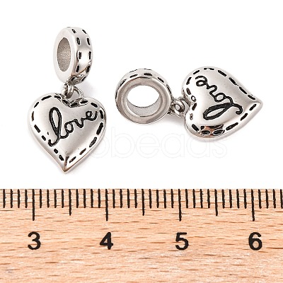 304 Stainless Steel Enamel European Dangle Charms STAS-B070-03P-1