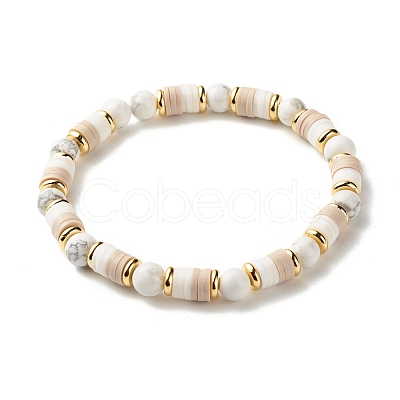 Love Beads Stacking Stretch Bracelets Set for Women BJEW-JB07162-1