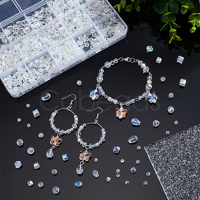 Nbeads 15 Style Transparent Electroplate Glass Bead Strands EGLA-NB0001-25-1