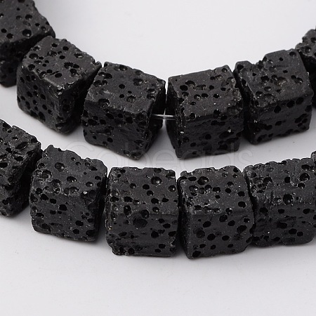 Natural Lava Rock Beads Strands G-L435-01-6mm-18-1