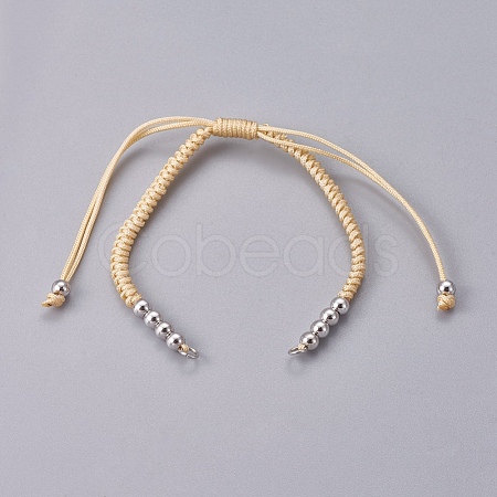 Nylon Cord Braided Bead Bracelets Making BJEW-F360-FP12-1