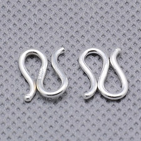 925 Sterling Silver S Shape Clasps STER-A009-28-1