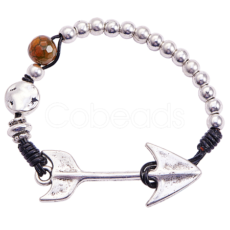Alloy Bracelets BJEW-Q695-17AS-NR-1