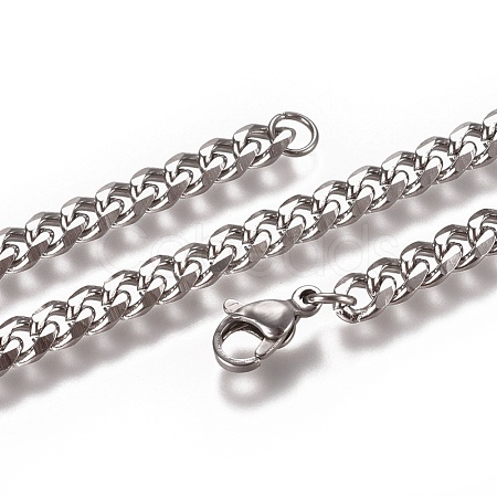 Men's Cuban Link Chain Necklaces NJEW-L172-02B-1