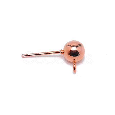304 Stainless Steel Ball Stud Earring Post FIND-SZC0006-01A-RG-1
