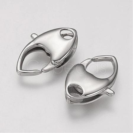 304 Stainless Steel Lobster Claw Clasps STAS-F109-16P-1