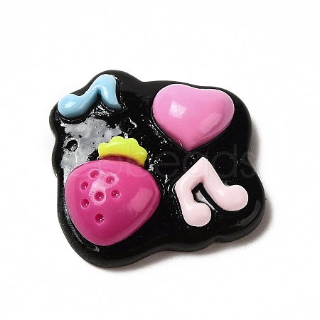 Opaque Resin Cabochons RESI-F038-03-1