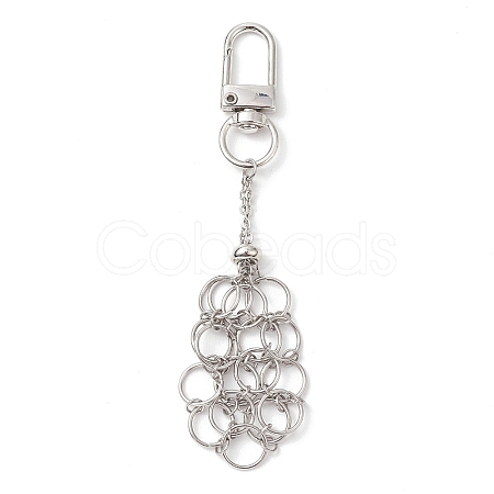 304 Stainless Steel Empty Stone Holder Chain Pouch Pendant Decorations HJEW-JM01884-01-1