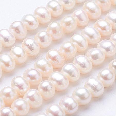 Natural Cultured Freshwater Pearl Beads Strands PEAR-F004-18-1