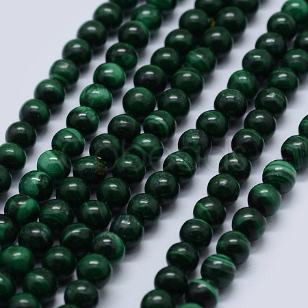 Natural Malachite Beads Strands G-F571-27AB2-4mm-1