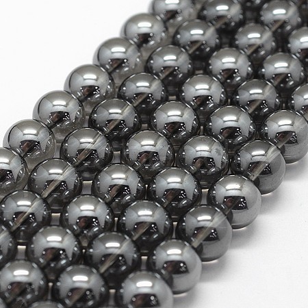 Electroplated Natural Quartz Crystal Beads Strands G-K285-07-12mm-01-1