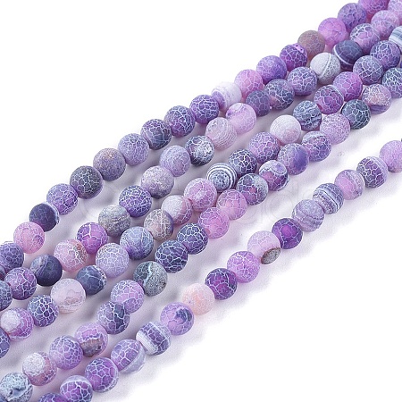 Natural Weathered Agate Beads Strands X-G-L534-01-6mm-1