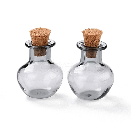 Round Glass Cork Bottles Ornament X-GLAA-D002-03E-1