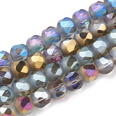 Electroplate Glass Beads Strands EGLA-T008-01-M-1